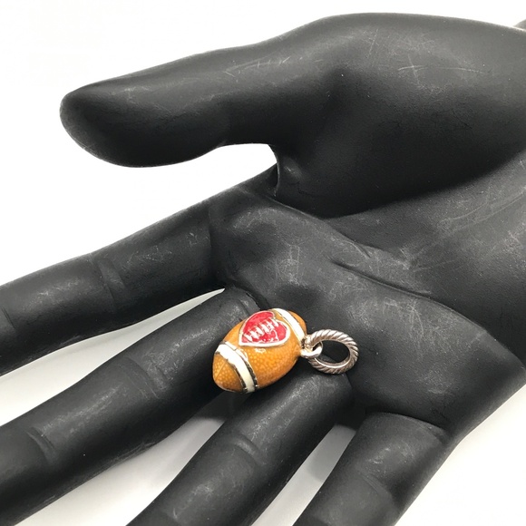 Brighton Football Charm Enamel Silver Plated Dangle Love Sports  1" - Picture 1 of 8